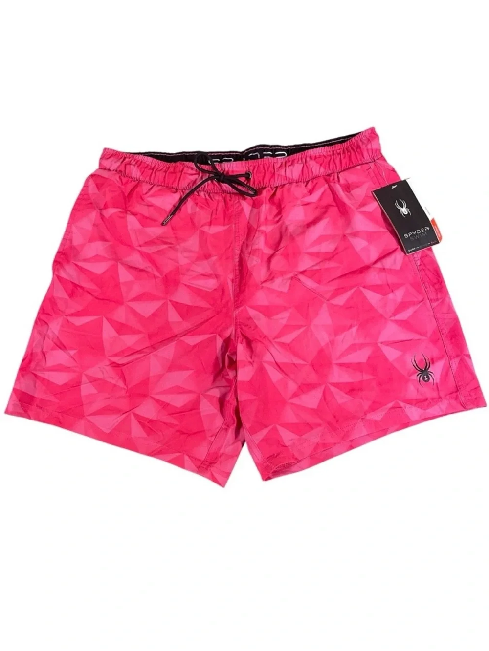 Spyder Men's Pink Geometric Swim Shorts Large NWT